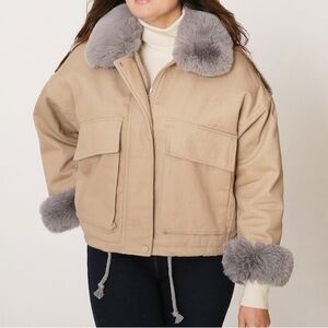 Adrienne Landau Faux Fur Plush Coat